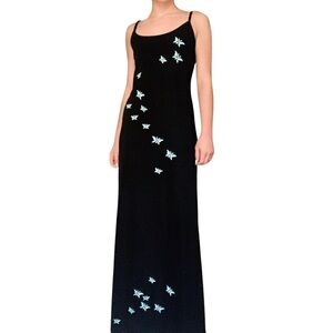 Vintage 90s Butterfly Maxi Dress